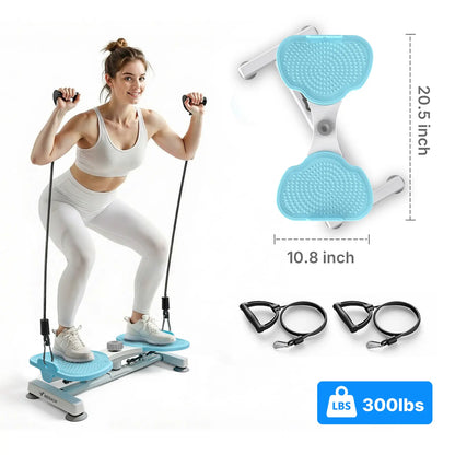 Merach Waist Twist Machine Toned Abs Waist Twister Can Stand with Feet Apart Double Non-Slip No Noise Use Exercise Equipment Abdominal Roller Workout Summervibes