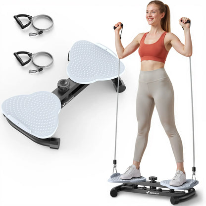 Merach Waist Twist Machine Toned Abs Waist Twister Can Stand with Feet Apart Double Non-Slip No Noise Use Exercise Equipment Abdominal Roller Workout Summervibes