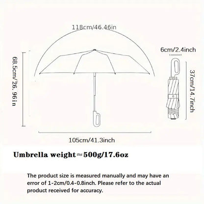 Green Foldable Rainproof Automatic Umbrella, 1 Count Compact Ring-Buckle Windproof Reinforced Pocket Umbrella for Women, Durable Sun-Protection UV Umbrella, Suitable for Rainy Days and Outdoor Use, Wind Resistant Umbrella, Portable Folding Umbrella