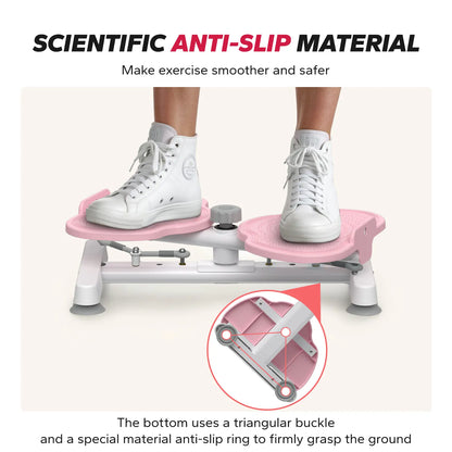 Merach Waist Twist Machine Toned Abs Waist Twister Can Stand with Feet Apart Double Non-Slip No Noise Use Exercise Equipment Abdominal Roller Workout Summervibes