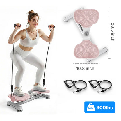 Merach Waist Twist Machine Toned Abs Waist Twister Can Stand with Feet Apart Double Non-Slip No Noise Use Exercise Equipment Abdominal Roller Workout Summervibes