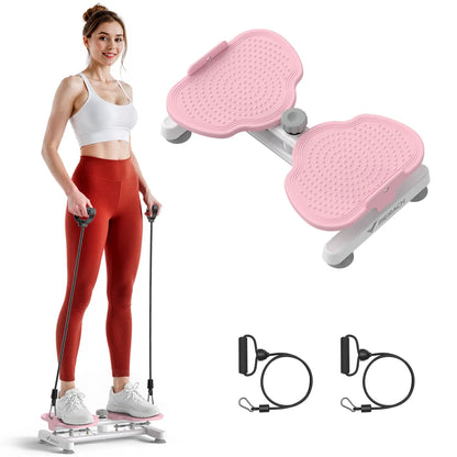 Merach Waist Twist Machine Toned Abs Waist Twister Can Stand with Feet Apart Double Non-Slip No Noise Use Exercise Equipment Abdominal Roller Workout Summervibes