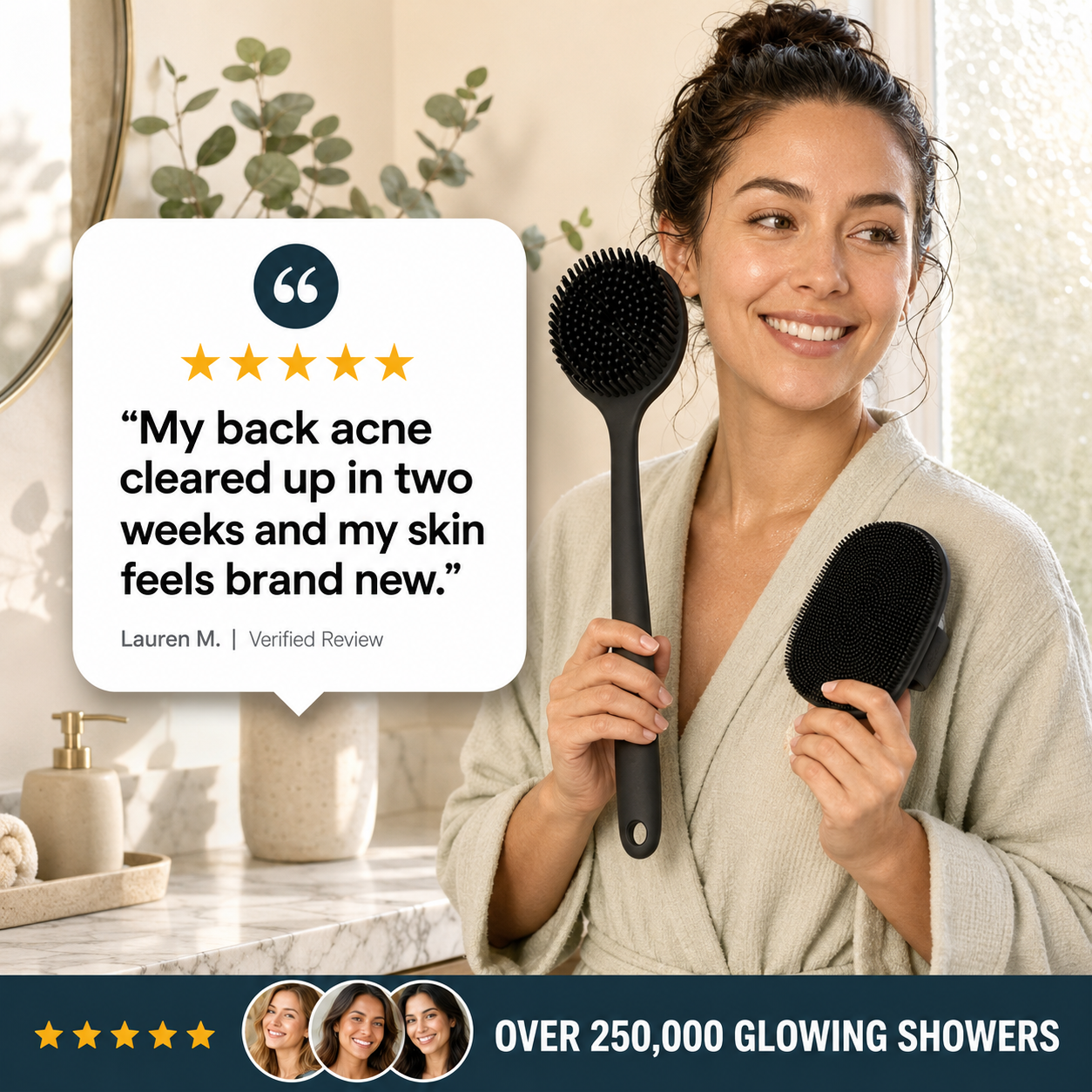 Silicone Bath Brush Set